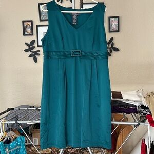 George Teal Midi Dress with Belt